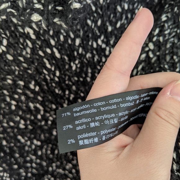 Zara knit | black & White chunky knit tunic dress⭐ - Picture 6 of 7